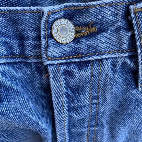 John Galt California Women Shorts Button Fly Frayed Distressed Blue Denim Size M - Picture 3 of 8